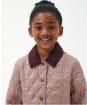 Girl's Barbour Summer Liddesdale Quilted Jacket, 2-9yrs - Gardenia / Gardenia