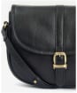 Women's Barbour Laire Medium Leather Saddle Bag - Black