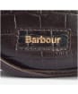 Women's Barbour Eilein Leather Saddle Bag - Black Cherry