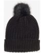 Women's Barbour Saltburn Bobble Hat - Black