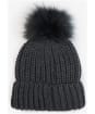 Women's Barbour Saltburn Bobble Hat - Charcoal