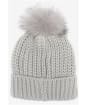 Women's Barbour Saltburn Bobble Hat - Ice White