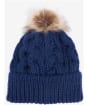 Women's Barbour Penshaw Cable Beanie - Navy