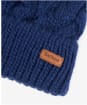 Women's Barbour Penshaw Cable Beanie - Navy