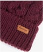 Women's Barbour Penshaw Cable Beanie - Bordeaux