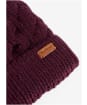 Women's Barbour Penshaw Cable Beanie - Bordeaux