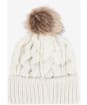 Women's Barbour Penshaw Cable Beanie - Cloud