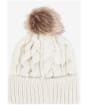 Women's Barbour Penshaw Cable Beanie - Cloud