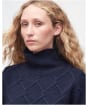 Women's Barbour Burne Roll Neck Knit - Navy