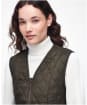 Women's Barbour Betty Quilted Waistcoat / Zip-In Liner - Dark Olive