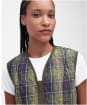 Women's Barbour Quilted Tartan Betty Waistcoat / Zip-In Liner - Classic Tartan