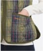 Women's Barbour Quilted Tartan Betty Waistcoat / Zip-In Liner - Classic Tartan