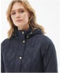 Women's Barbour Millfire Quilted Jacket - Navy / Classic