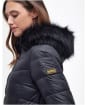 Women's Barbour International Island Quilted Jacket - Black