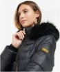 Women's Barbour International Island Quilted Jacket - Black