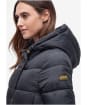 Women's Barbour International Track Line Quilted Jacket - Black