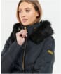 Women's Barbour International East Moor Quilted Jacket - Black