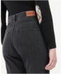 Women's Barbour Burne Mid Rise Straight Jeans - Black