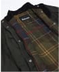 Women’s Barbour Winter Defence Waxed Jacket - Black / Classic Tartan