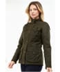 Women’s Barbour Winter Defence Waxed Jacket - Olive