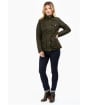 Women’s Barbour Winter Defence Waxed Jacket - Olive