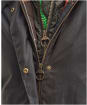 Women's Barbour Long Cannich Waxed Jacket - Olive / Classic Tartan