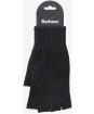 Men's Barbour Fingerless Lambswool Gloves - Black