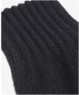 Men's Barbour Fingerless Lambswool Gloves - Black