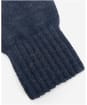 Men's Barbour Fingerless Lambswool Gloves - Navy