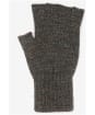 Men's Barbour Fingerless Lambswool Gloves - Green