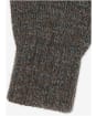 Men's Barbour Fingerless Lambswool Gloves - Green