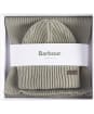 Men’s Barbour Crimdon Beanie and Scarf Gift Set - Grey