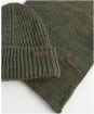 Men’s Barbour Crimdon Beanie and Scarf Gift Set - Olive
