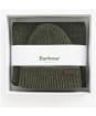 Men’s Barbour Crimdon Beanie and Scarf Gift Set - Olive