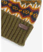 Men’s Barbour Case Fair Isle Beanie - Olive