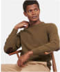 Men's Barbour Patch Crew Neck Lambswool Sweater - Willow Green