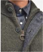 Men's Barbour Patch Zip Through Sweater - Seaweed