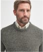 Men's Barbour New Tyne Crew Neck Sweater - Derby Tweed
