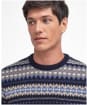 Men's Barbour Case Fairisle Crew Neck Jumper - Midnight