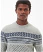 Men’s Barbour Essential Fair Isle Crew - Light Grey