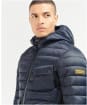 Men’s Barbour International Racer Ouston Hooded Quilted Jacket - Navy