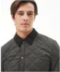 Men's Barbour Checked Heritage Liddesdale Quilted Jacket - Olive