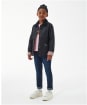 Girl's Barbour Summer Liddesdale Quilted Jacket, 2-9yrs - Black / Gardenia