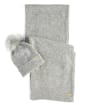 Women’s Barbour International Sparkle Hat & Scarf Set - Grey Marl