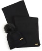 Women's Barbour International Mallory Beanie & Scarf Gift Set - Black