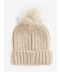 Women's Barbour Saltburn Bobble Hat - Pearl