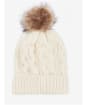 Women's Barbour Penshaw Cable Beanie - Cloud