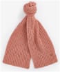 Women's Barbour Saltburn Scarf and Beanie Set - Pink Rust