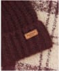 Barbour Saltburn Beanie & Tartan Scarf Set - Cabernet