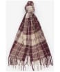 Barbour Saltburn Beanie & Tartan Scarf Set - Cabernet